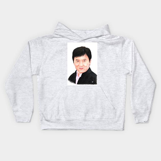 Jackie Chan Kids Hoodie by Sandra Warmerdam